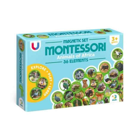 Set magnetic Montessori, Animale din Africa